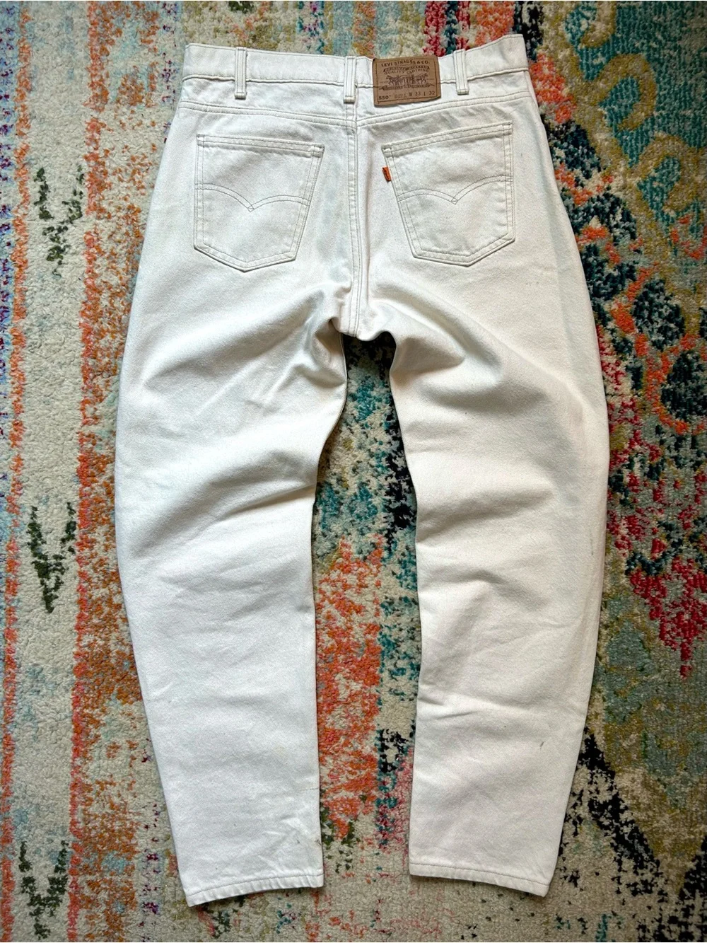 Vintage 1990s Levi’s 550 Tapered Orange Label Jeans